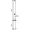 Barrier posts | Steel tube  76 x 2,6 mm | foldable, with triangular locking mechanism | for casting in concretewith ground socket part-no. 470.60approx. 400 mm below ground | hot-dip galvanized | without eyelet